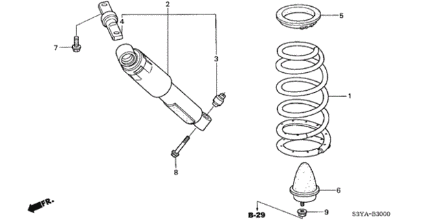 Rear Shock Absorber for 2005 Honda Insight #0