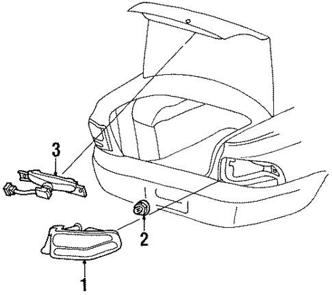 Tail Lamps for 1995 Chrysler Cirrus #0