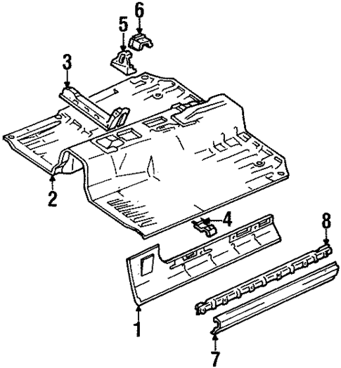 Floor for 1998 Chevrolet Tracker #0
