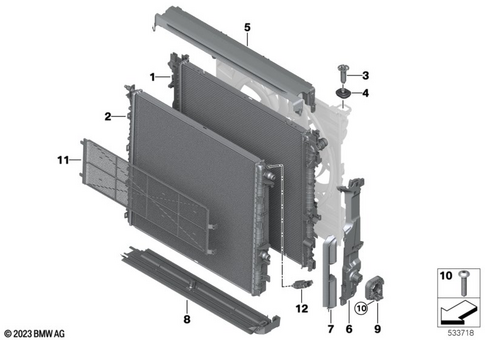 Radiator for 2022 BMW 530iX #0