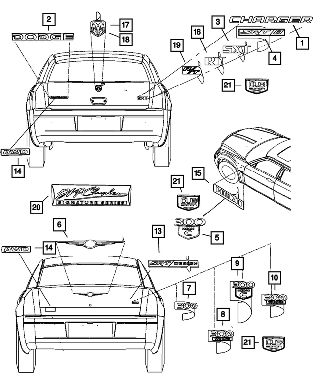 4806013AA - Exterior Ornamentation: Medallion Nameplate for Mopar Image