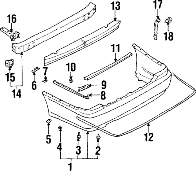 852266P000 - Body: Bumper Cover Side Bracket for Infiniti Image