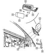 6KE871S2AD - : Outside Rear-View Mirror, Left for Ram: 2500 Image