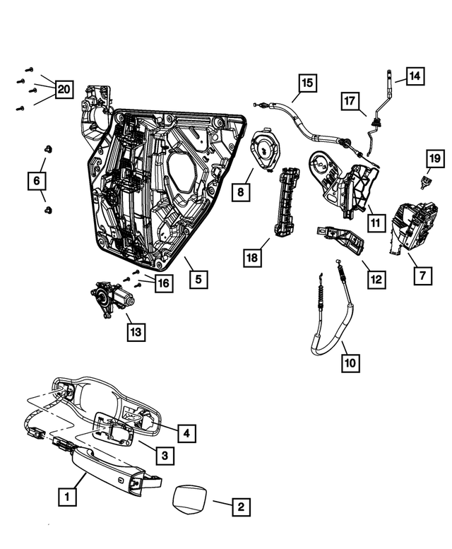 1SX16HBVAC - : Door Handle Cap for Mopar Image