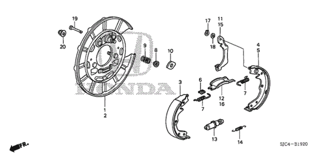 Parking Brake Shoe for 2007 Honda Ridgeline #0