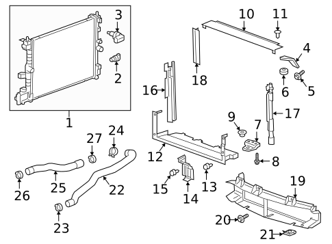 Radiators, Coolers & Related Components for 2019 Cadillac CT6 #0