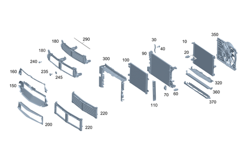 Radiator, Mounting, and Covering for 2021 Mercedes-Benz A35 AMG #0