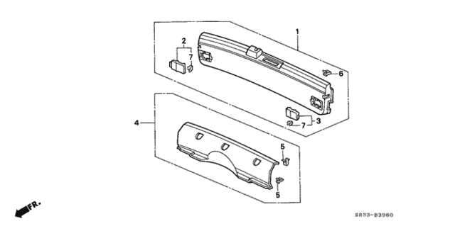 Tailgate Lining for 1995 Honda Civic #0
