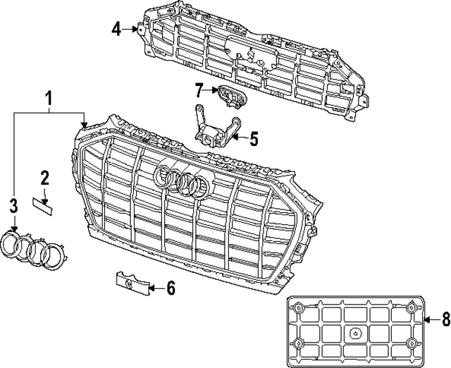 80A853736E2ZZ - Body: Nameplate for Audi Image