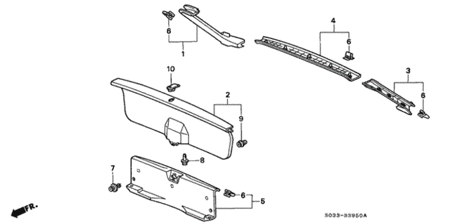 Tailgate Lining for 1997 Honda Civic #0