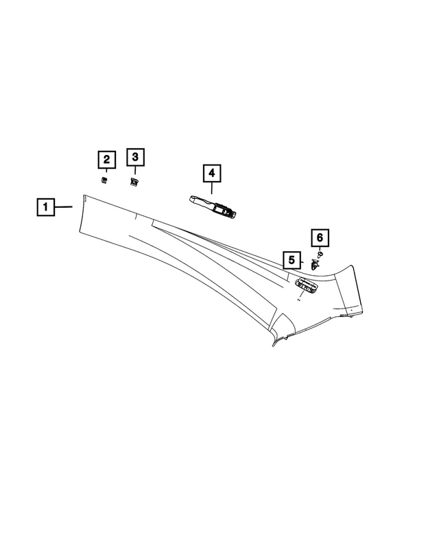 68255472AA - Interior Trim: Molding Clip for Mopar Image