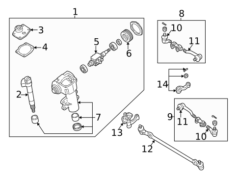 Steering Gear & Linkage for 1998 Nissan Frontier #3