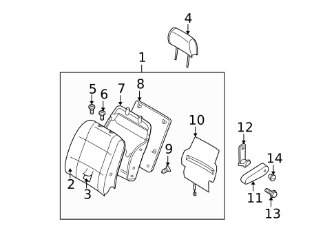 Front Seat Components for 2004 Nissan Quest #1