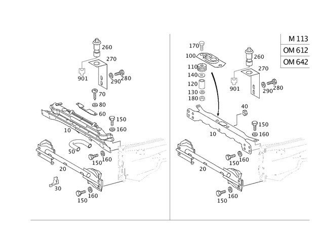 4635012324 - Cowl, Front Panel: Coolant Pipe for Mercedes-Benz: G55 AMG, G550 Image image