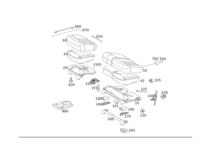 1649700141 - Rear Seat Bench: Guide for Mercedes-Benz: GL320, GL550, ML320, ML350, ML450, ML500, ML550, ML63 AMG, R320, R350, R500 Image image