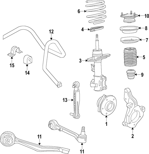 Suspension Components for 2015 Cadillac ATS #1