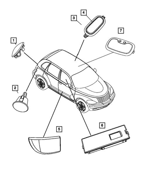 Lamps - Front, Rear and Courtesy for 2006 Chrysler PT Cruiser #3