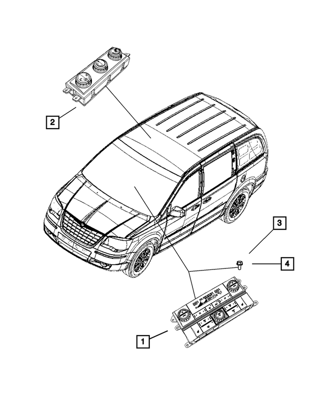 55111236AE - Electrical: A/c And Heater Control for Mopar Image image