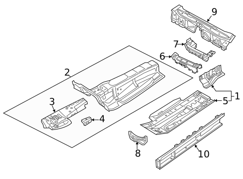 Floor & Rails for 2014 Audi A7 Quattro #0