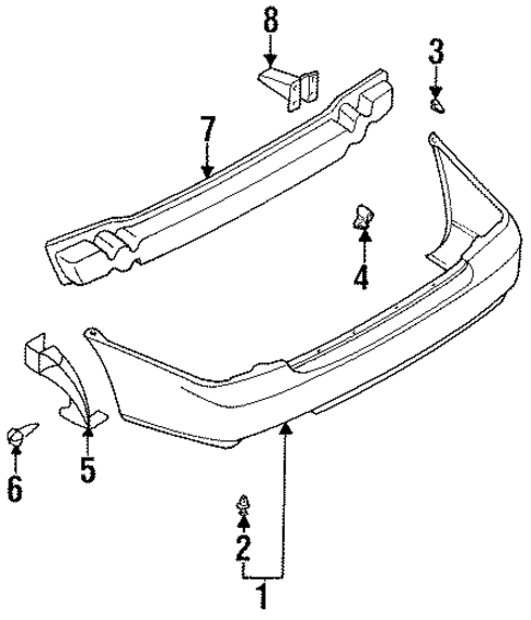 Bumper & Components - Rear for 1997 Nissan 200SX #0