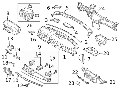Instrument Panel for 2018 Kia Cadenza #0