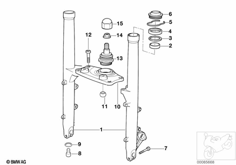 Telescopic Forks, Telelever for 2002 BMW-Motorrad K 1200 LT #0
