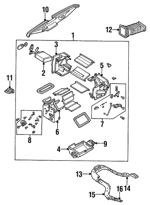 ひると　　　　F,N ,M,P,V Heater Components for 1997 Mazda MPV | Mazda-Parts