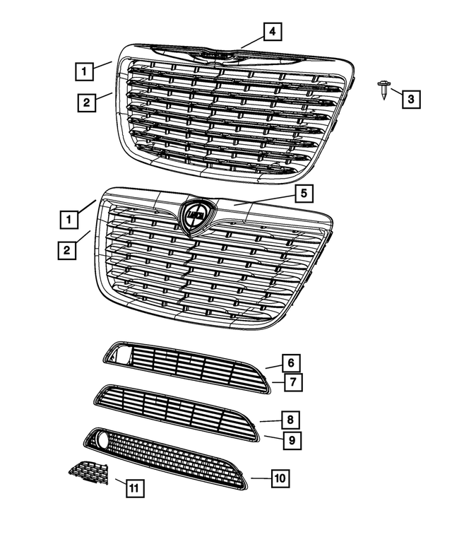 « 1SF04SZ0AA –  : Radiateur Calandre pour Mopar Image »