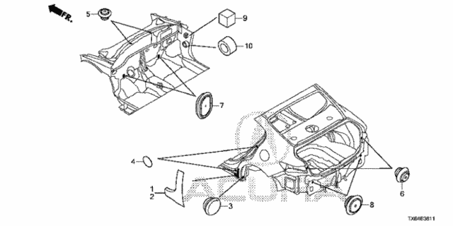 Grommet (RR.) for 2016 Acura ILX #0
