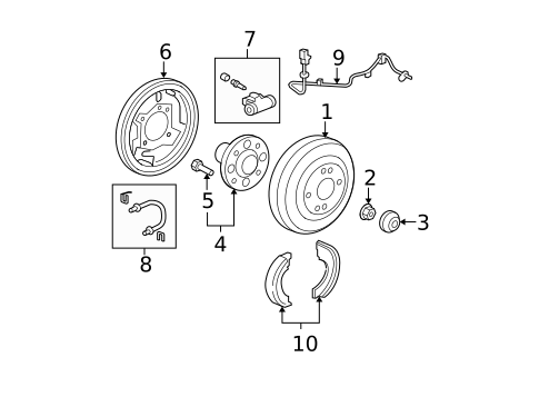 Rear Brakes for 2008 Honda Fit #0