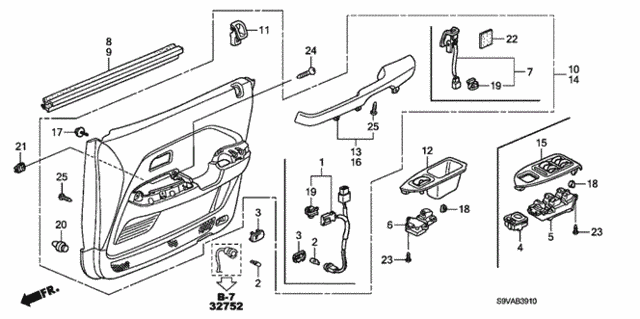 Front Door Lining for 2008 Honda Pilot #0