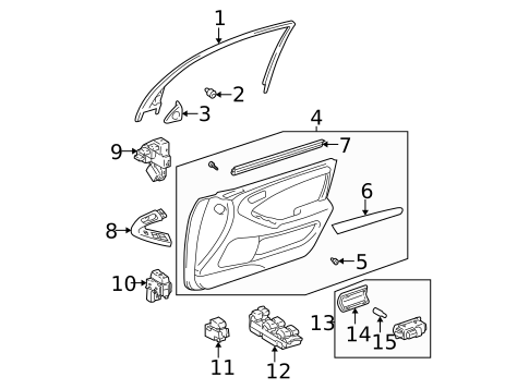 Interior Trim - Front Door for 1998 Lexus GS300 #0