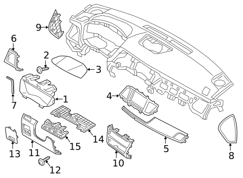Instrument Panel Components for 2018 Genesis G80 #0