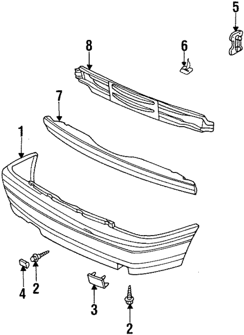 Bumper & Components - Rear for 1993 Volkswagen Golf #0