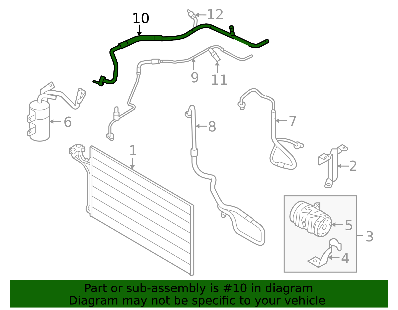 2005-2013 Volvo A/C Refrigerant Suction Hose 9124205 | TascaParts.com