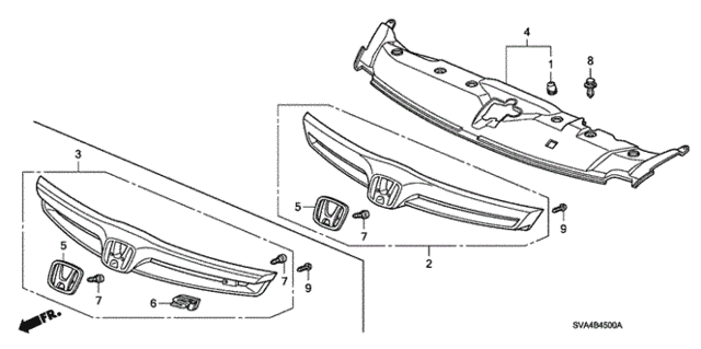 Front Grille (-'08) for 2007 Honda Civic #0