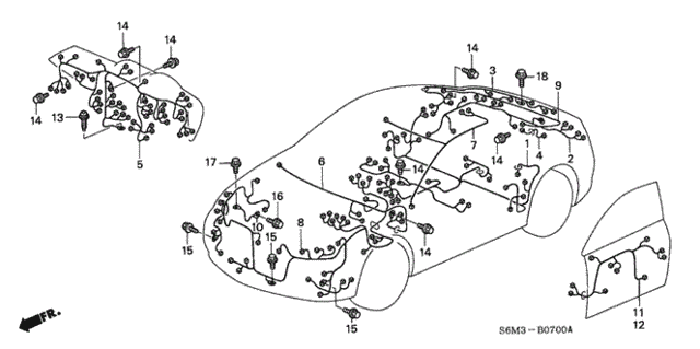 Wire Harness for 2002 Acura RSX #0