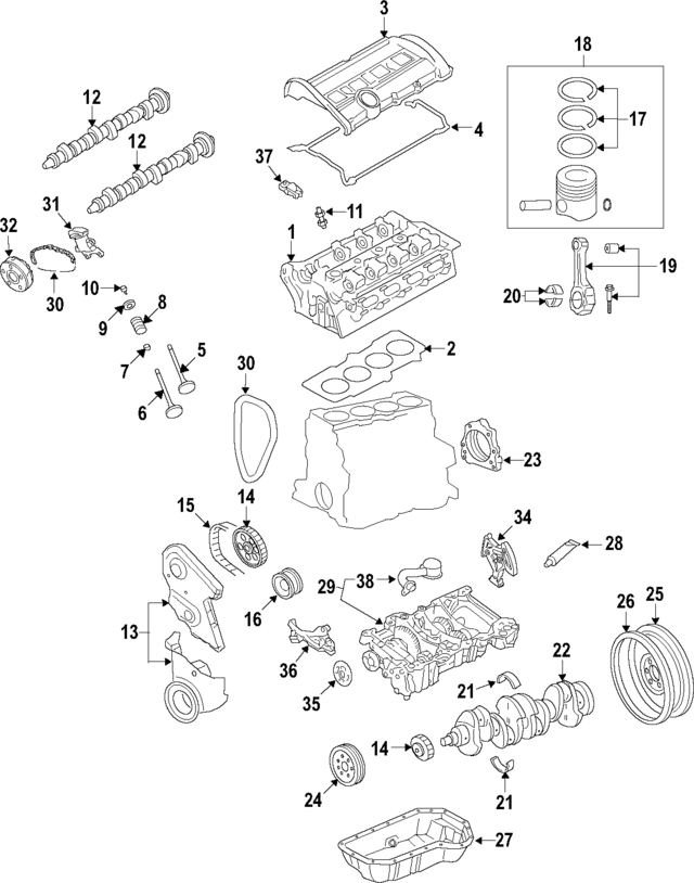 6F103265BX - Engine: Cylinder Head for Volkswagen Image