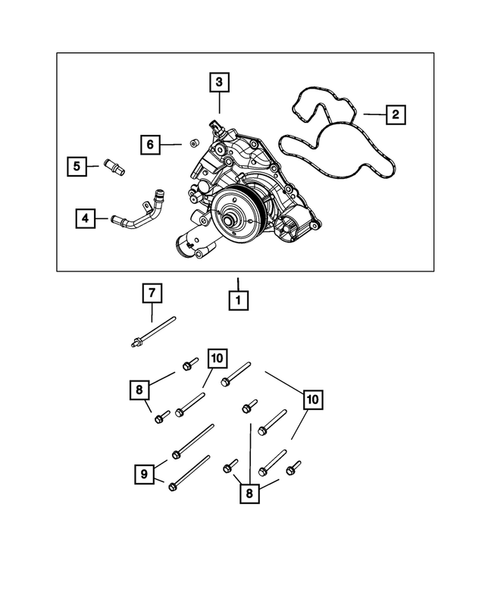 Water Pump and Related Parts for 2009 Dodge Ram 1500 #0