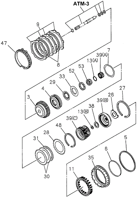 AT Over Drive Gear for 1997 Acura SLX #0