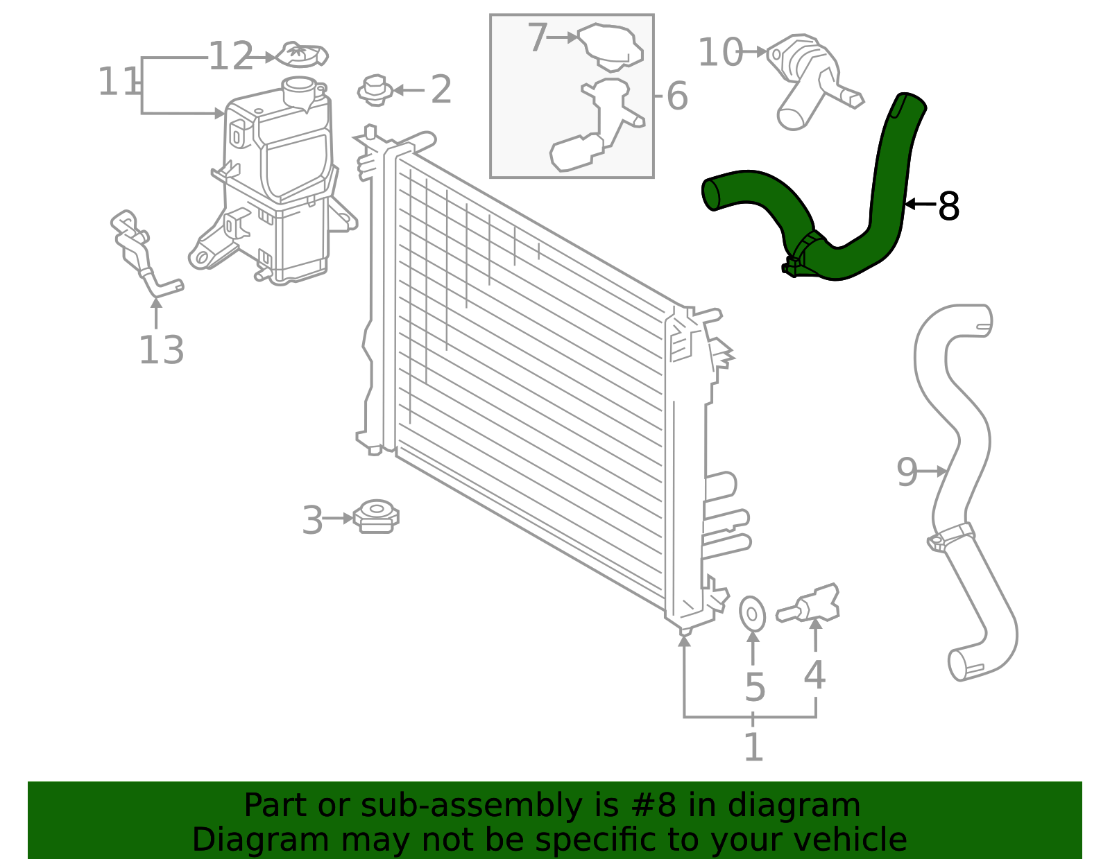 16572-25150 - Radiator Coolant Hose 2023-2026 Toyota Crown | Longo ...
