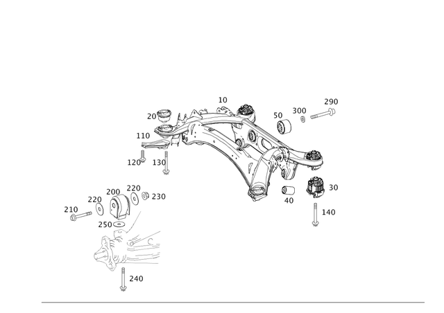212350380564 - Rear Axle: Rear Axle Carrier for Mercedes-Benz: C250, C300, C350, C63 AMG, E250 Image image