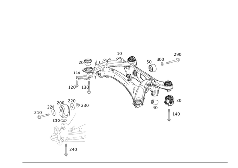 Rear Axle Carrier for 2008 Mercedes-Benz C350 #0
