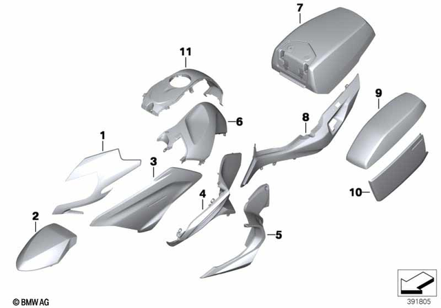 46638548331 - Body Equipment: Knee Guard, Left - Dark-slate for BMW-Motorrad Image