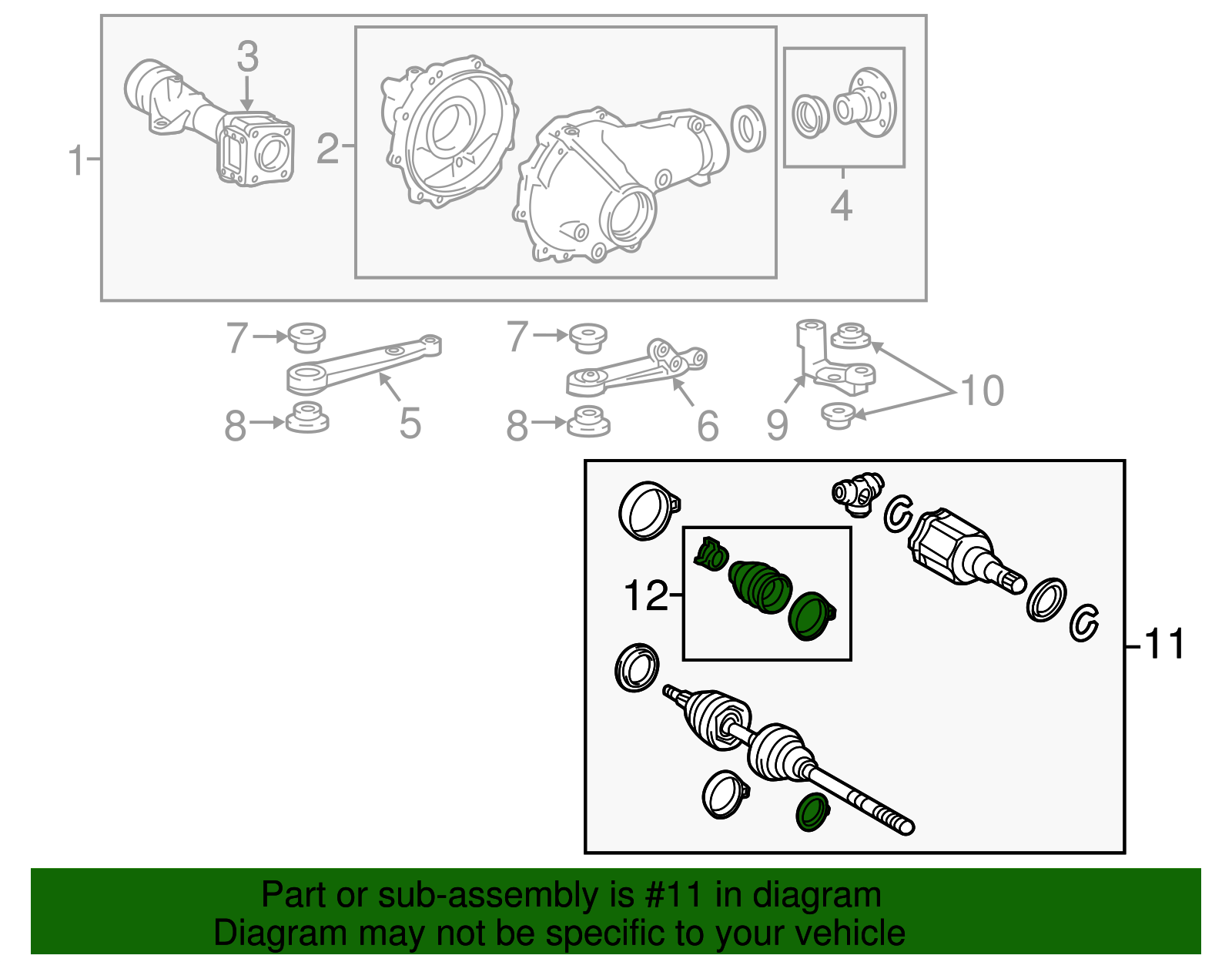2005-2023 Toyota Tacoma CV Axle (Left, Right, Front) 43430