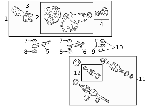 Carrier & Front Axles for 2020 Toyota Tacoma #0