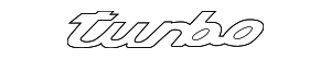 9J1853681041 - : Gloss Black Nameplate - "Turbo" for Porsche: Taycan Image