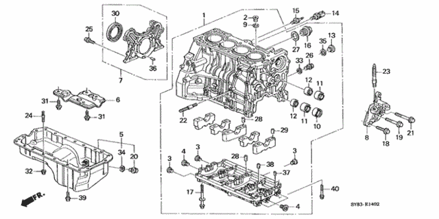 Cylinder Block - Oil Pan (3) for 1998 Acura CL #0