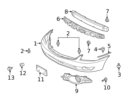 Bumper & Components - Front for 2011 Mitsubishi Galant #0