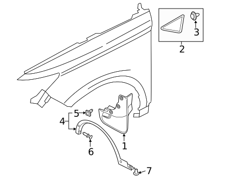 Exterior Trim - Fender for 2017 Lincoln MKC #0